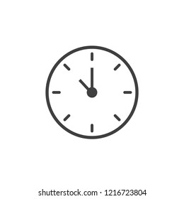 clock icon outline vector