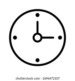 Clock icon outline vector design