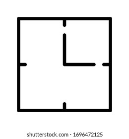 Clock icon outline vector design