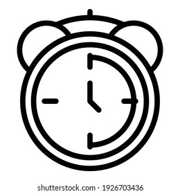 Clock icon. Outline clock vector icon for web design isolated on white background