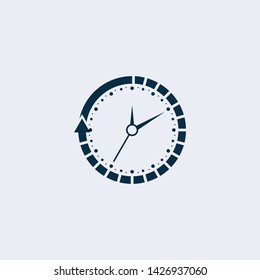 Clock icon, Passage of time symbol vector