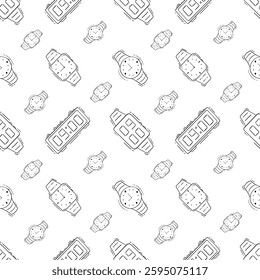 clock icon pattern. clock icon seamless pattern. doodle clock icon seamless pattern. doodle clock icon background