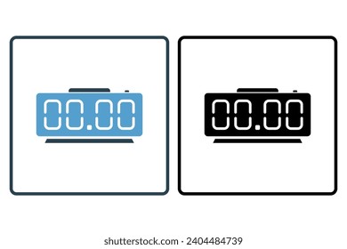 icono de reloj. icono relacionado con la web básica y la interfaz de usuario. adecuado para sitio web, aplicación, interfaces de usuario, imprimible, etc. estilo de icono sólido. diseño de vector simple editable