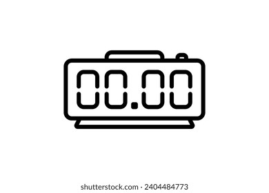 icono de reloj. icono relacionado con la web básica y la interfaz de usuario. adecuado para sitio web, aplicación, interfaces de usuario, imprimible, etc. estilo de icono de línea. diseño de vector simple editable