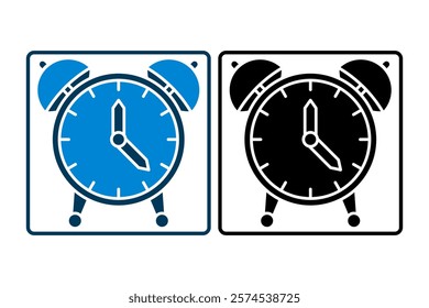 Clock icon. icon related to Office. suitable for web site, app, user interfaces, printable etc. solid icon style. simple vector design editable