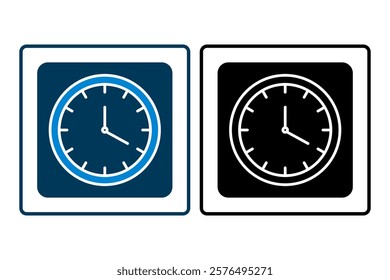 Clock icon. icon related to Star Up. suitable for web site, app, user interfaces, printable etc. solid icon style. simple vector design editable