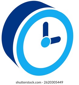 Ícone de relógio representado por Simple Clock icon Dualtone style.
