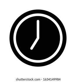 clock icon school solid style