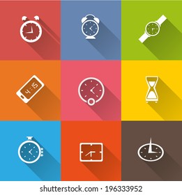 Clock icon set 1