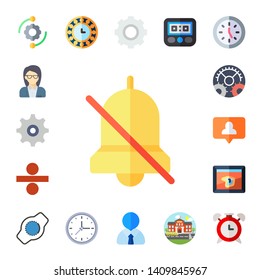 clock icon set. 17 flat clock icons.  Simple modern icons about  - settings, manager, alarm, divide, notification,   wristwatch, circular clock, speedometer