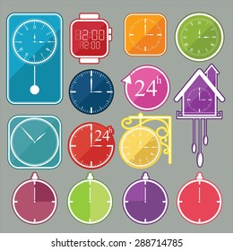 Clock icon set 2