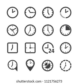 Clock icon set