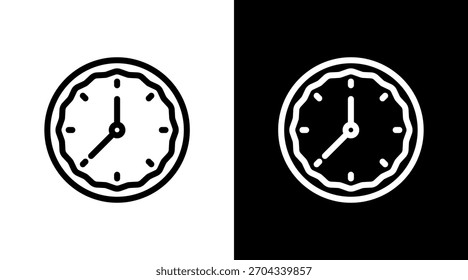 Clock With Icon Set Design