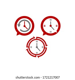 Clock icon set  different icon of logo time clock