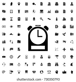 Clock icon. set of filled company icons.
