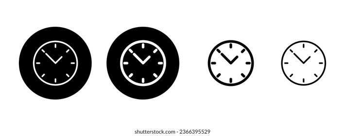 Clock icon set illustration. Time sign and symbol. watch icon