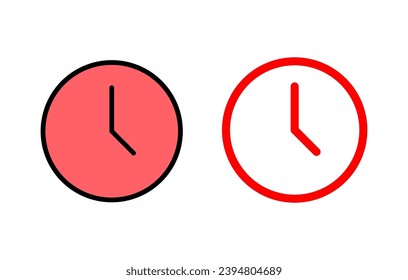 Clock icon set illustration. Time sign and symbol. watch icon