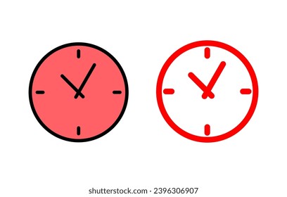 Clock icon set illustration. Time sign and symbol. watch icon