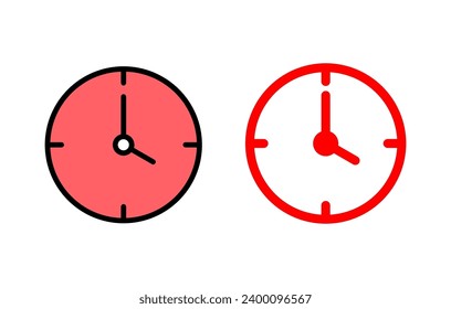Clock icon set illustration. Time sign and symbol. watch icon