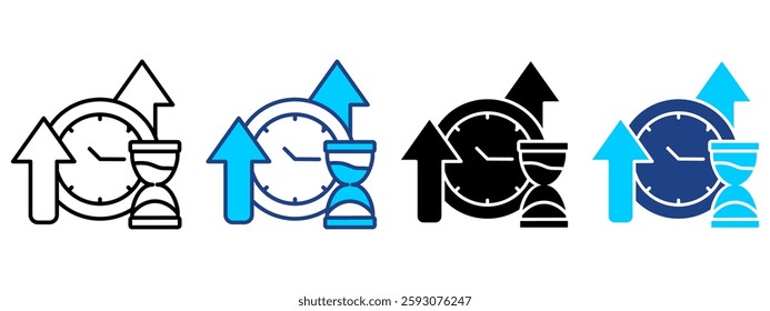 Clock Icon Set Multiple Style Collection