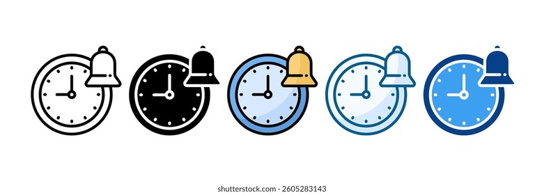 Clock Icon Set Multiple Style Collection