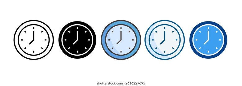 Clock Icon Set Multiple Style Collection