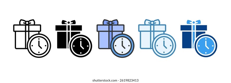 Clock Icon Set Multiple Style Collection