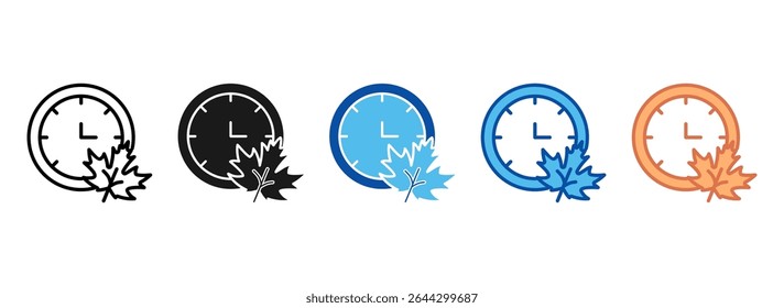 Clock Icon Set Multiple Style Collection