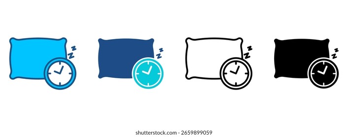 Ícone De Relógio Definido Com Vários Estilos. Ilustração de vetor