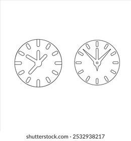 Clock icon set stmbol vector illustration