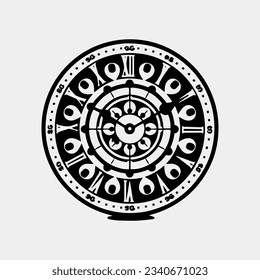 Clock icon set. Time clock icons collection. Line clocks symbol isolated on white background - stock vector.