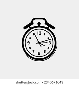 Clock icon set. Time clock icons collection. Line clocks symbol isolated on white background - stock vector.