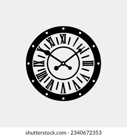 Juego de iconos de reloj. Colección de iconos del reloj de hora. Símbolo de relojes de línea aislado en fondo blanco - vector de material.
