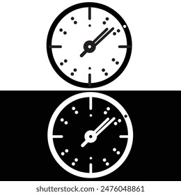 Clock icon set. Time clock icons collection. Line clocks symbol isolated on white background - stock vector