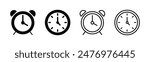 Clock icon set. Time icon vector. watch icon symbol