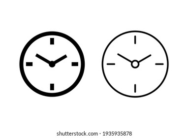 Clock Icon Set. Time Icon Vector. Watch Icon Symbol