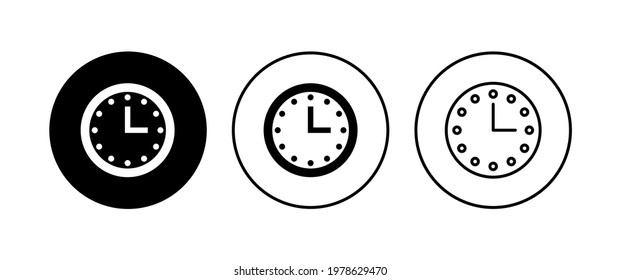 Clock icon set. Time icon vector. watch icon symbol