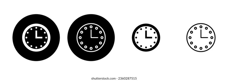 Clock icon set. Time icon vector. watch icon symbol