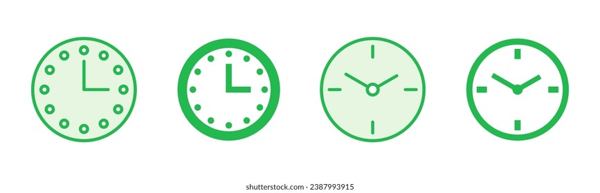 Clock icon set. Time icon vector. watch icon symbol