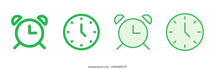 Clock icon set. Time icon vector. watch icon symbol