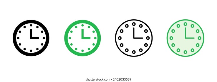 Clock icon set. Time icon vector. watch icon symbol