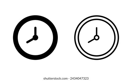 Clock icon set. Time icon vector. watch icon symbol
