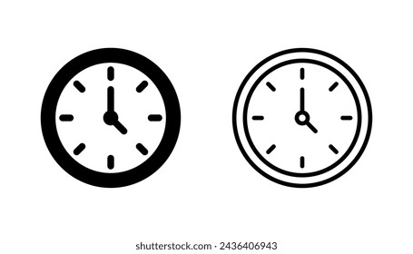 Clock icon set. Time icon vector. watch icon symbol