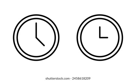 Clock icon set. Time icon vector. watch icon symbol