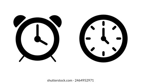 Clock icon set. Time icon vector. watch icon symbol