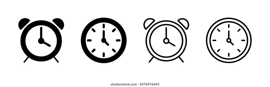 Clock icon set. Time icon vector. watch icon symbol