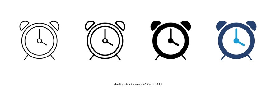 Icono de reloj ajustado. Vector de icono de tiempo.