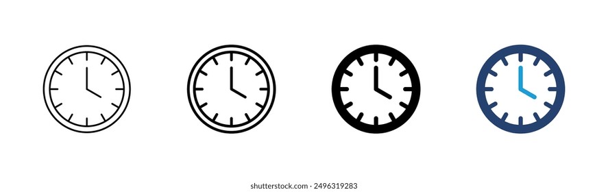 Clock icon set. Time icon vector. watch icon symbol