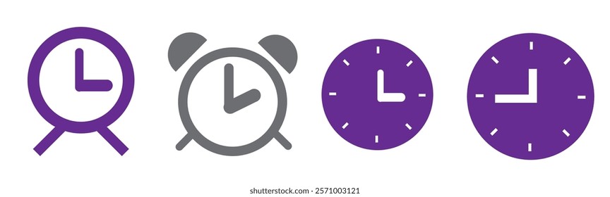 Clock icon set. Time icon vector. watch icon symbol