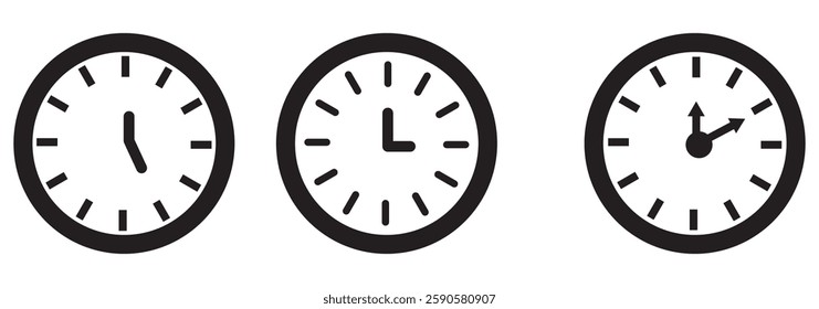 Clock icon set. Time icon vector. watch icon symbol